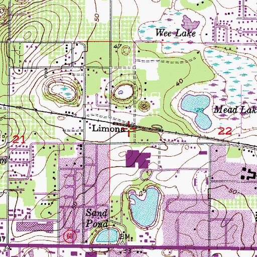 Topographic Map of Cien Fuegos, FL