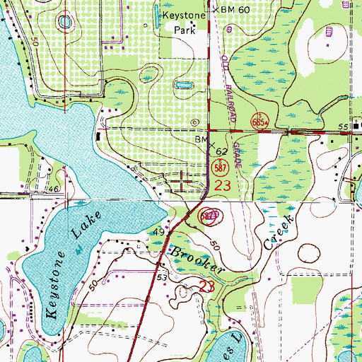 Topographic Map of Cimino Estates, FL