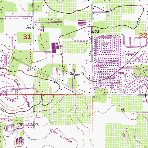 Topographic Map of Cimmaron, FL