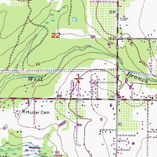 Topographic Map of Cindy Lynn Place, FL