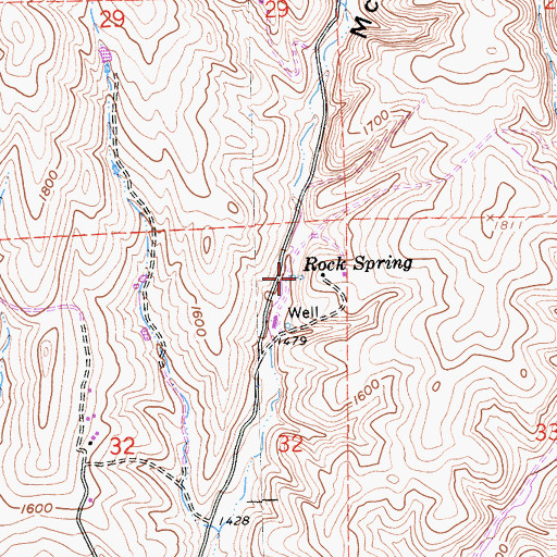 Topographic Map of Rock Spring, CA