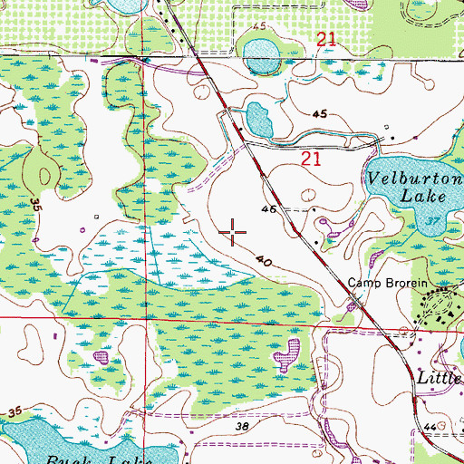 Topographic Map of Citrus Green, FL