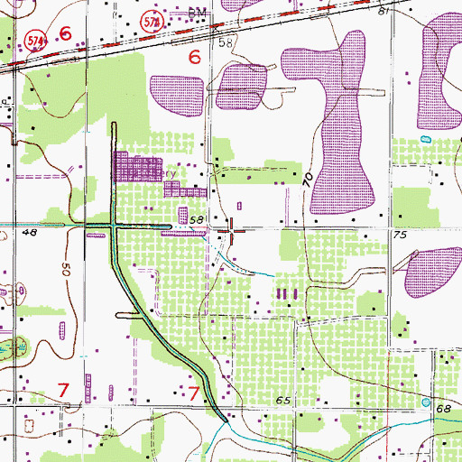 Topographic Map of Citrus Oaks, FL
