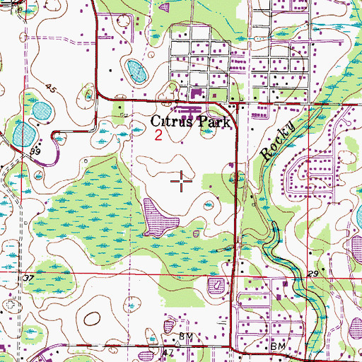 Topographic Map of Citrus Pointe, FL