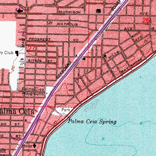 Topographic Map of Clewis Court, FL