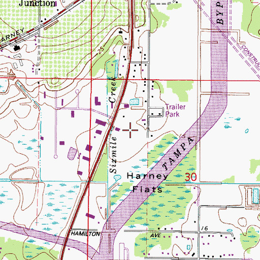 Topographic Map of Clewis Muck Farms, FL