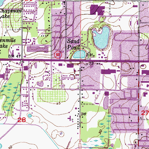 Topographic Map of Clifton Gardens, FL