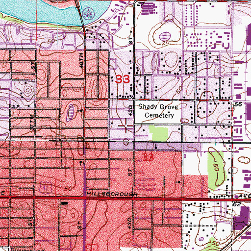 Topographic Map of Clifton Park, FL