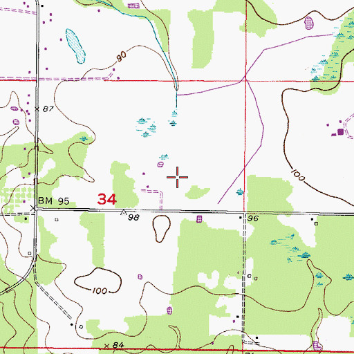 Topographic Map of Climer Estates, FL