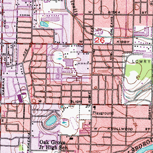 Topographic Map of Clo Mar Homes, FL