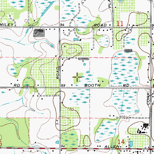 Topographic Map of Clover Pointe Estates, FL