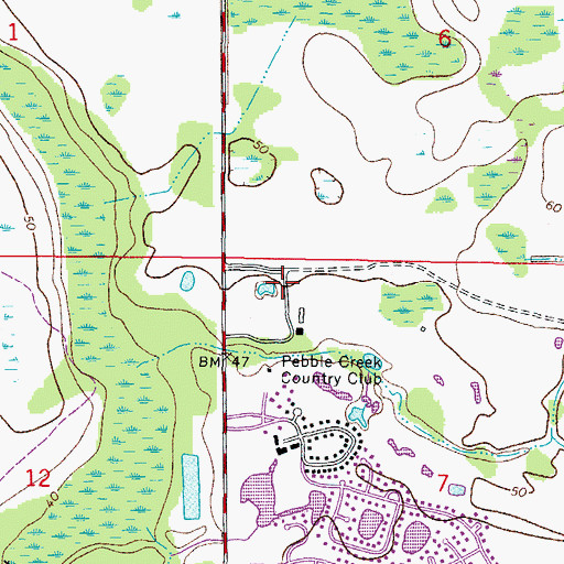 Topographic Map of Clubview, FL