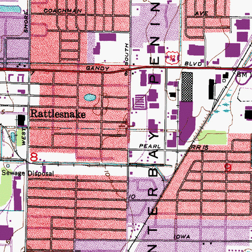 Topographic Map of Cole, FL