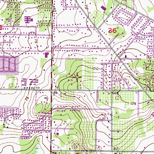 Topographic Map of College Hill Woods, FL