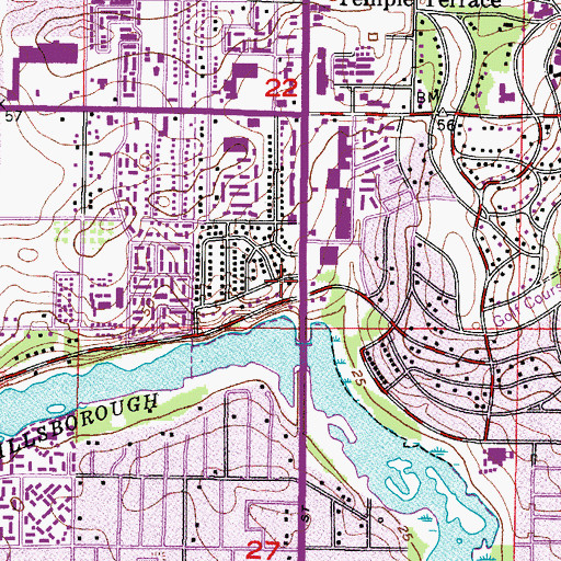 Topographic Map of Collins, FL