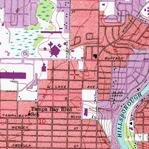 Topographic Map of Collins Armenia Park, FL