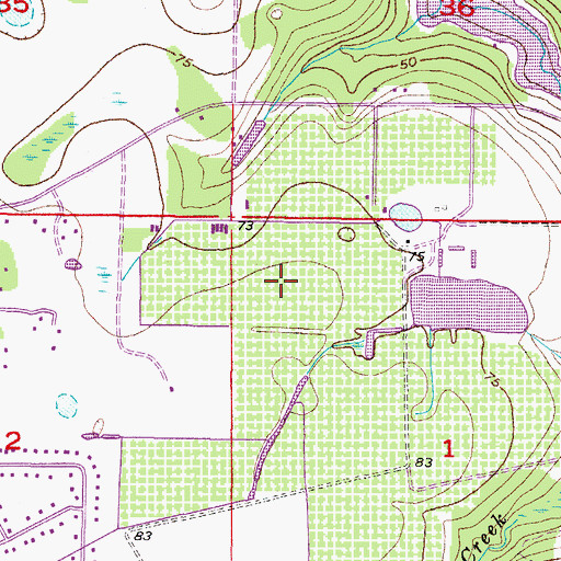 Topographic Map of Colonial Hills, FL