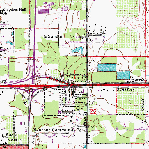 Topographic Map of Colonial Village, FL