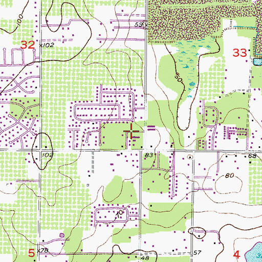 Topographic Map of Colony South, FL