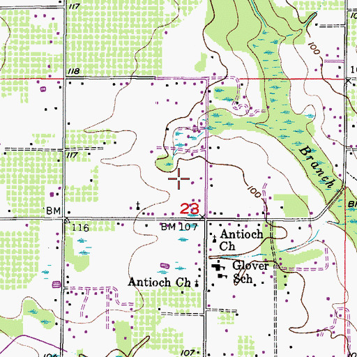 Topographic Map of Colson Acres, FL