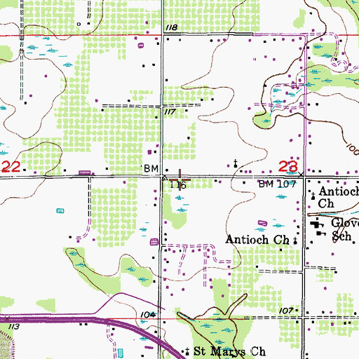 Topographic Map of Colson Place, FL