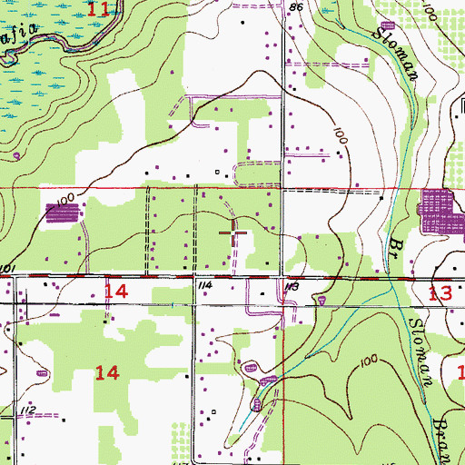 Topographic Map of Cook Estates, FL