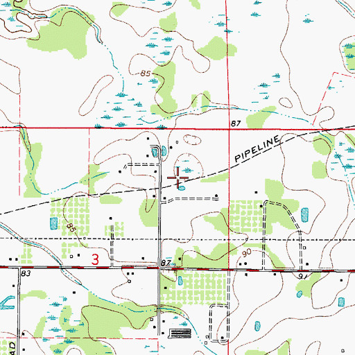 Topographic Map of Cooks Cove, FL