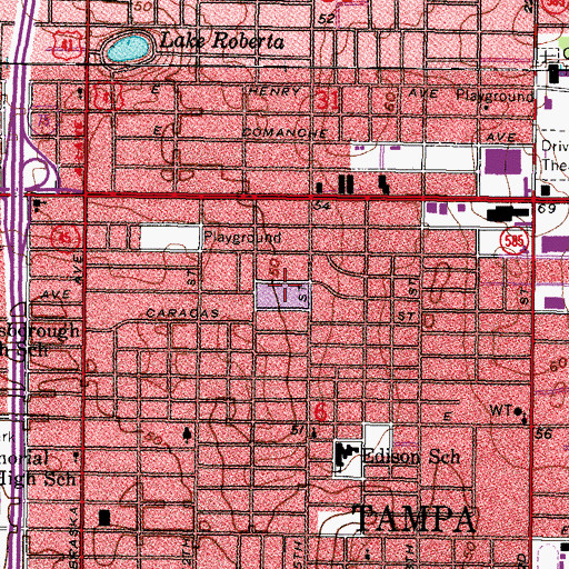 Topographic Map of Cooper Heights, FL