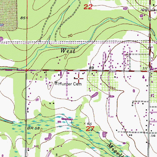 Topographic Map of Corbett Acres, FL