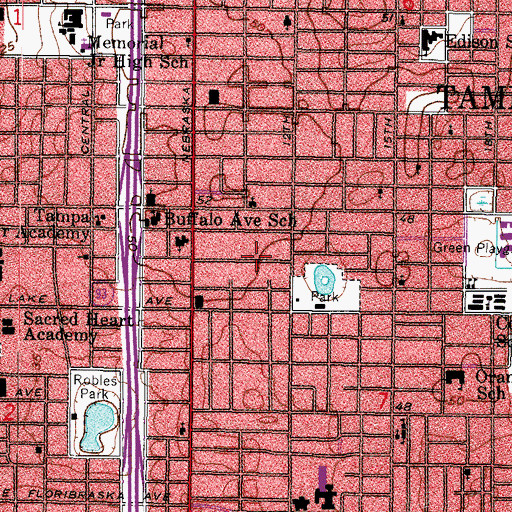 Topographic Map of Corona, FL
