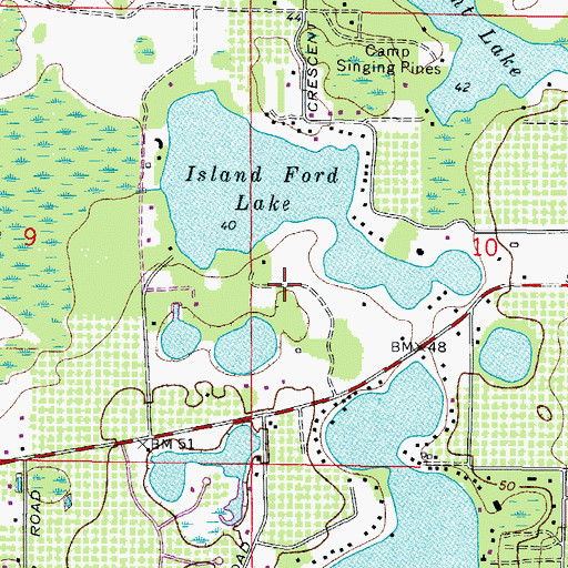 Topographic Map of Council Crest, FL