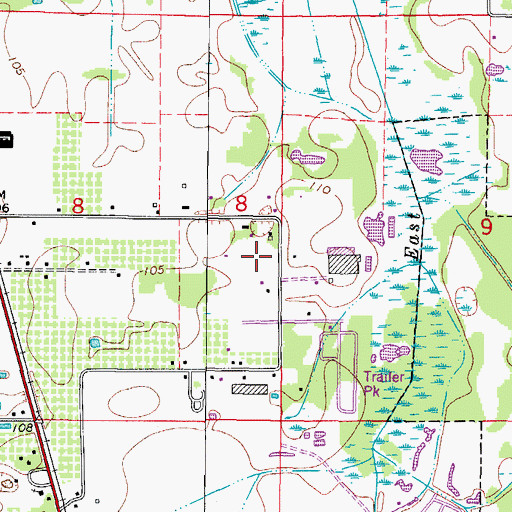 Topographic Map of Country Aire, FL