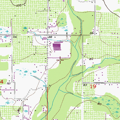Topographic Map of Country Breeze Estates, FL