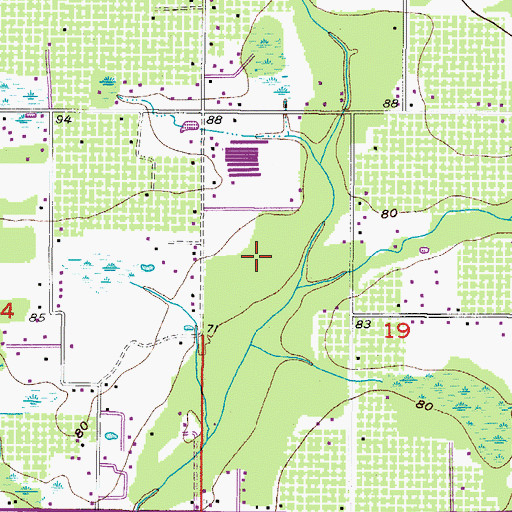 Topographic Map of Country Brook Estates, FL