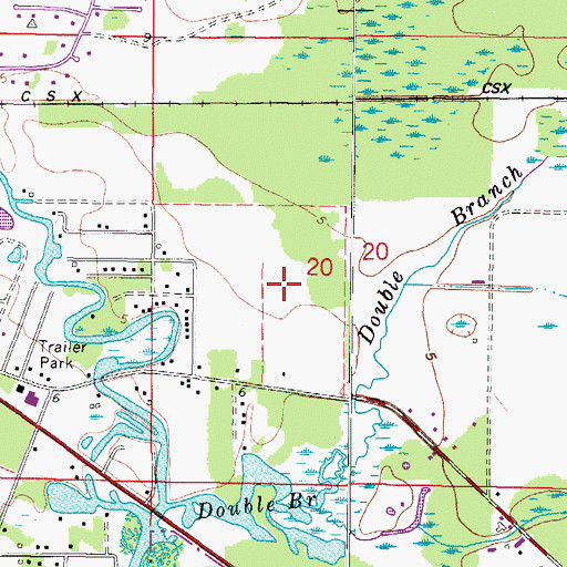 Topographic Map of Country Chase, FL