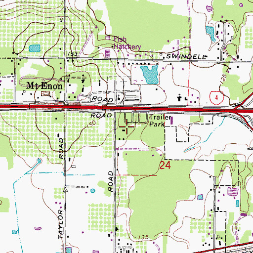 Topographic Map of Country Oak Park, FL