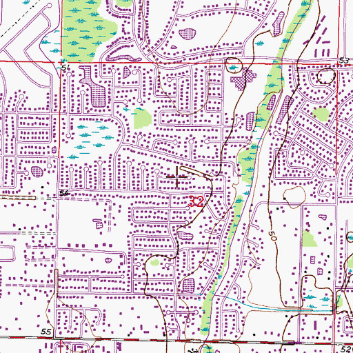 Topographic Map of Country Place, FL