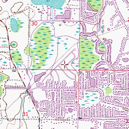 Topographic Map of Country Place West, FL