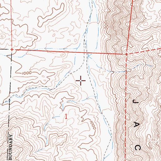 Topographic Map of Rockhouse Canyon, CA