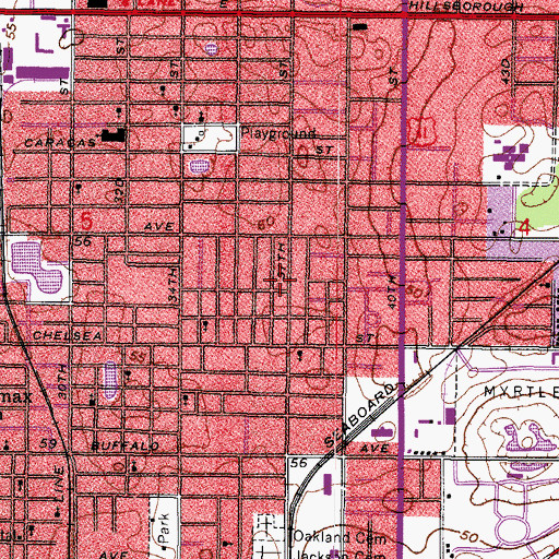Topographic Map of Courtland, FL