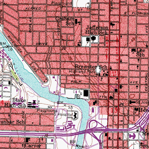 Topographic Map of Courtney Place, FL