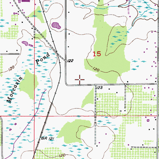 Topographic Map of Cowart Oaks, FL