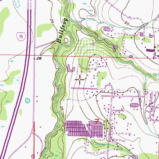 Topographic Map of Cowley Cove, FL