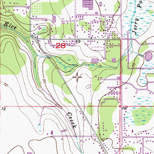 Topographic Map of Creek View, FL