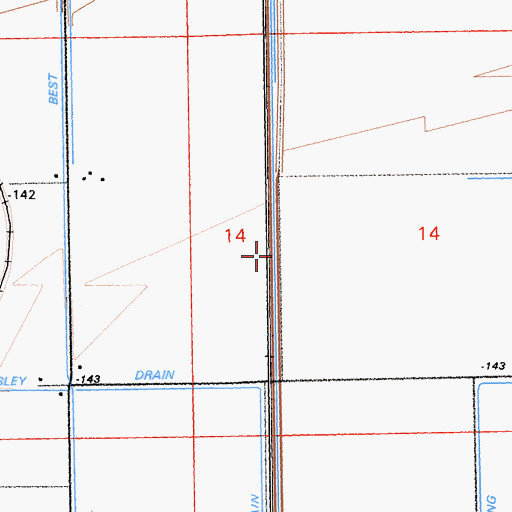 Topographic Map of Rockwood Canal, CA