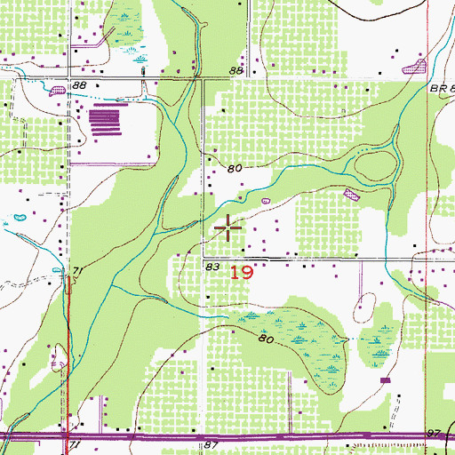 Topographic Map of Creekside Acres, FL