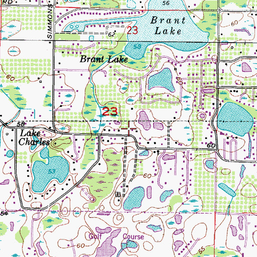 Topographic Map of Crenshaw Acres, FL