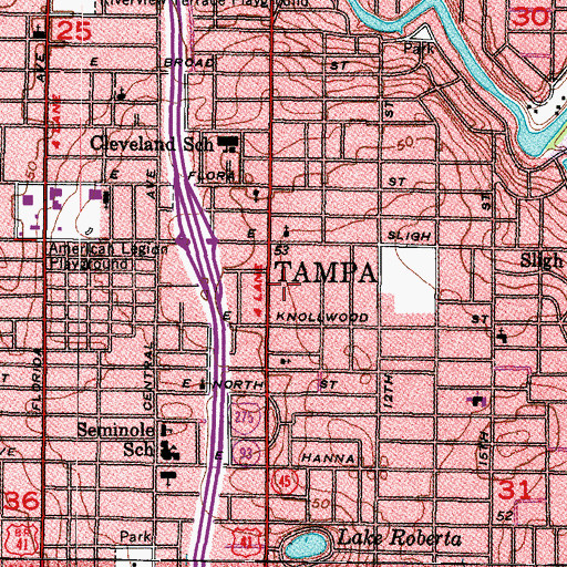 Topographic Map of Crest Place, FL