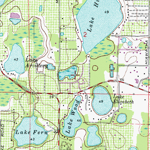 Topographic Map of Crippenwood, FL