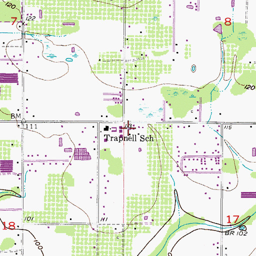 Topographic Map of Critter Lane, FL